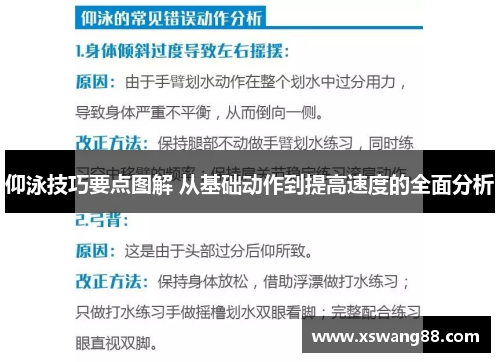 仰泳技巧要点图解 从基础动作到提高速度的全面分析